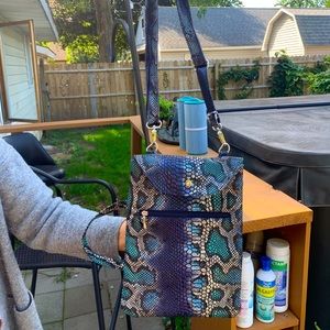 Snake print purse